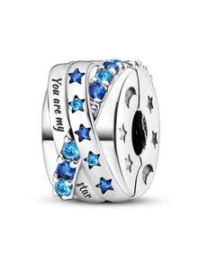 1pc 925 Sterling Silver Pendant Bead, Suitable For Women's Bracelets, Bangles, DIY Jewelry Making And Daily Outfit Matching, An Ideal Accessory For Girls - Silver - View 20