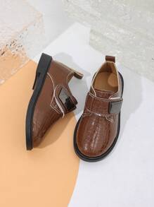 2020-2025新款时尚儿童牛津鞋，黑色，英伦风，适合学校表演，春秋季 - 棕色 - 查看 4