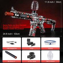 激动人心的 M416 电动球爆破玩具 - 高速、金属饰面、可充电，带眼镜 - 夏季生日复活节派对的完美礼物（不含子弹） - 彩色 - 查看 12