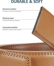 BOSTANTEN Belt Men Leather Reversible Belts Men 1 3/8 Casual Dress Pants, Two-In-One Belt - 012-銀色+棕色 - 查看 7