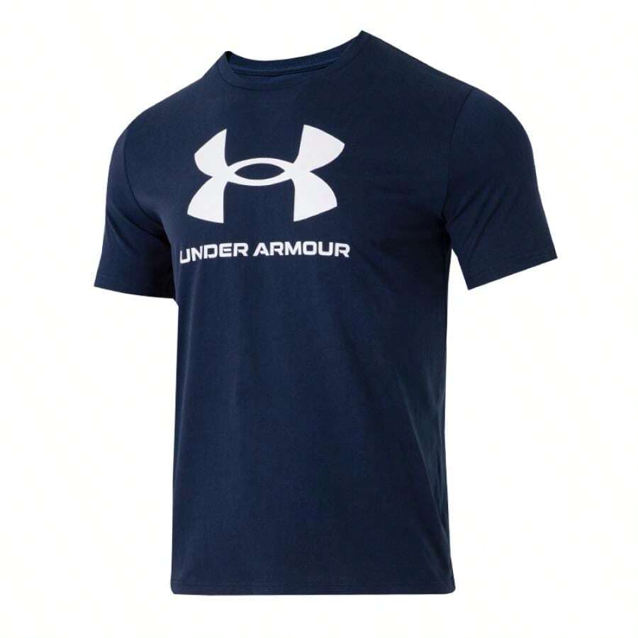 Under Armour 男子運動T卹藍色健身訓練短袖速快乾透氣跑步短袖UA SPORTSTYLE LOGO UPDATE SS-BLK日常休閒寬鬆舒適短袖Tee1382911-408 - 藍色 - 查看 1