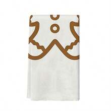 1/2 Set Of Christmas Cartoon Gingerbread Figurine Handkerchief With