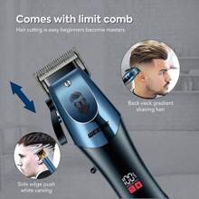 Professional 2-Piece Hair Clipper Set For Men And Women With LED Display For Home And Barber Shop, Washable And Precise Control