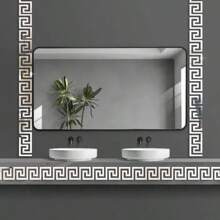 20 Peças Espelhos Adesivos de Parede Estilo Glam em Acrílico, 1.97/3.94 Polegadas, Padrão Geométrico, Acabamento Brilhante, Reutilizável, Formato Retangular para Sala de Estar, Sala de Jantar, Quarto, Banheiro, Escritório, Academia, Exposição, Superfície Cerâmica Recomendada, Instalação em Várias Superfícies