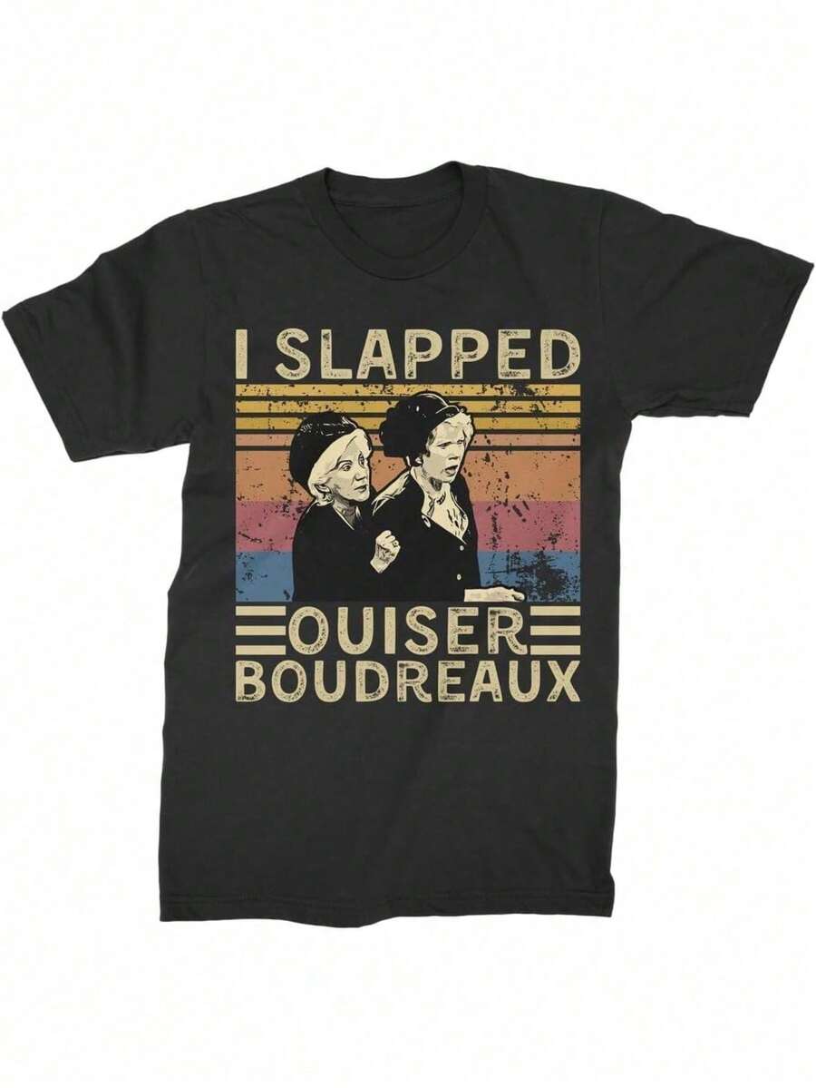 Camisa de acero Magnolias, camiseta vintage I Slapped Ouiser Boudreaux - Negro - Ver 1