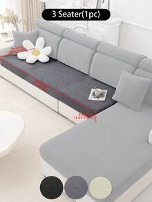 1pc Black Waterproof Sofa Seat Cushion Cover, All-Season Modern Minimalist Sofa Pad, Scratch-Resistant, Anti-Slip, Dust-Proof, Washable Sofa Slipcover, Suitable For Autumn Decor, Room Decor, Back To School, School Supplies - Grey - View 12