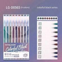 Bút gel Languo 9 màu dung tích lớn, bút marker acrylic không trong suốt, bút vẽ doodle phong cách Ins đơn giản dễ thương màu Morandi & Candy, bút lập kế hoạch cho học sinh vẽ nghệ thuật, vẽ truyện tranh, ghi chép - Nhiều màu - Xem 32