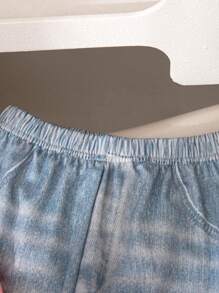 2 Stücke/Set Mädchen Lässig Alltags Outfit - Einfarbiges Schleife Dekor Langarmoberteil und lange Hose, Regular Fit, Frühling/Herbst