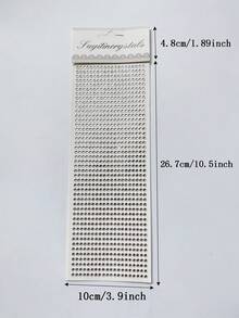 1pc 4mm Self-adhesive White Rhinestone Sticker, Suitable For Car Interior Decoration Diy - White - View 5