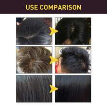 EELHOE 500ml 3-In-1 Herbal Hair Color Shampoo For Gray Hair, White Hair, 16.91fl.Oz | Instant Hair Colour Plant Extraction Fluffy For Best Gift (Brown, Black) - Black - View 5