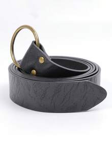 1 件中世纪骑士服装配饰文艺复兴皮带男士时尚皮带腰带适用于连衣裙牛仔裤配金色圆扣