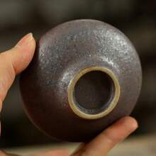 Handcrafted Gong Fu Teapot - Iron Oxide Glaze Ceramic Bowl, Oven Processed Masterpiece Teapot, Lead-Free Chinese Tea Ceremony Teaware - D - 查看 3
