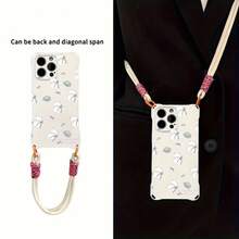 Funda para teléfono (1 unidad) con diseño moderno y protección contra caídas en las cuatro esquinas. Correa para colgar alrededor del cuello. Suave. Compatible con phone 11, 12, 3, 14, 15, 16 Pro y Pro Plus. Nuevo diseño. - Blanco - Ver 2