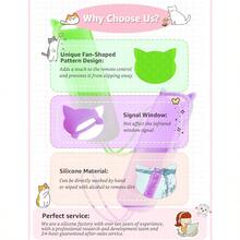 2Pack ONEBOM Cover For Roku Remote With Cat Ears Design Silicone Skin Case Fit With Hisense  Roku TV Steaming Stick Express Universal Replacement Controller. Glow In The Dark Green Purple - Xanh lá cây rực rỡ & Tím rực rỡ - Xem 3