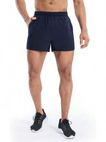 2 Pack Gym Shorts For Men Quick Dry Athletic Shorts With Brief Liner/Pockets For Running Workout Active, 3 Inch Inseam - Navy/Dark Grey - View 3