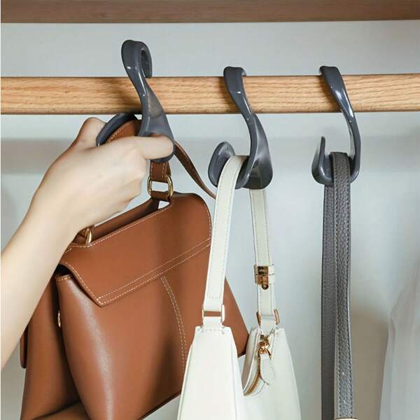 6/3/1pc Handbag Hooks, Closet Organizer Hangers, Storage Rack For Handbags, Backpacks, Hats And Scarves
