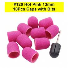 Easy Nail 10 Pcs Purple Nail Sanding Caps With Bit Nail Drill Bits For Foot File Callus Remover, Manicure Pedicure Nail Polisher #80 #120 #180 - Multicolor - View 33