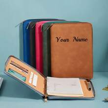 Personalized A5 Notebook With Zipper Pouch - Ideal For Travel, Business, Work, And Writing - Travel Organization | Modern Notebook | Durable Zipper Closure, Notebook Organizer,School Supplies,Back To School