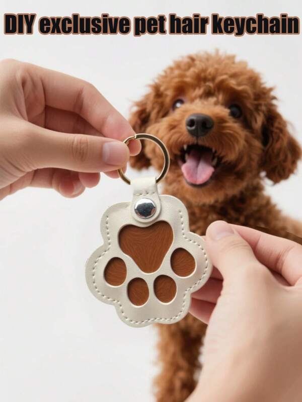 1pc Pet Hair Collector Keychain, DIY With Your Pet's Hair To Customize A Unique Keychain