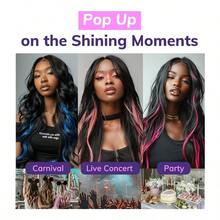 LSeaml Clip In Hair Extensions Human Hair 14 Inch 30g 6Pcs Hot Pink Straight Real Virgin Human Hair Seaml Clip Ins For  PU Weft Invisible Edge5001 - #HOTPINKST - Xem 3
