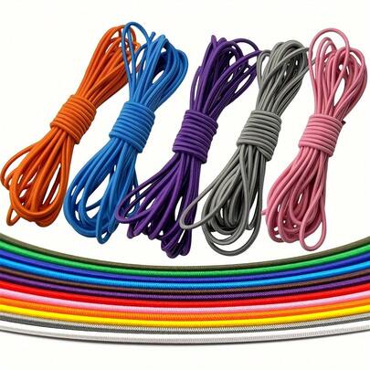 5 meter 3 mm runda resårer elastiska gummiband rem snöre skosnören sytillbehör