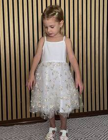 2025Toddler Girls Tulle Dress Rainbow Tutu Birthday Princess Dresses Formal Photo Shoot Outfit Summer Clothes 2-6T'Sprout Style' - 白色 - 查看 8