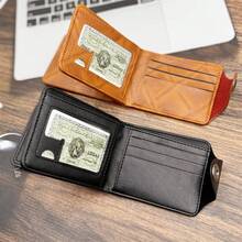 Portable Us Dollar Wallet, Multi-Card Slots Card Holder, Perfect Purse For Daily Use , Wedding - Black - View 3