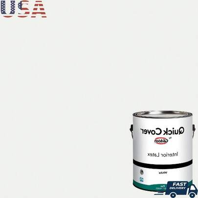 Quick Cover Interior Latex Paint Flat White 1 Gallon