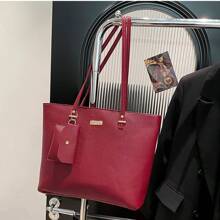 Borse a mano alla moda da donna, borsa a tracolla, borsa a tracolla con manico superiore, set da 3 pezzi