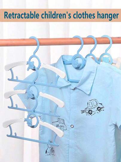 10pcs/20pcs Adjustable Kids Clothes Hangers, Cute Bowknot Design Clothing Rack, Versatile Dry/Wet Use Home Storage Organization, Great Gift
