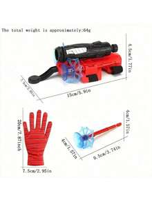 1个升级版蜘蛛网发射器，蜘蛛英雄玩具，可发射蛛网，吸附在墙上，趣味十足，逼真的蜘蛛网发射器，生日礼物，复活节礼物，节日玩具 - 彩色 - 查看 12