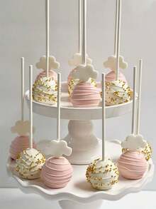 100 unidades de palitos de piruleta de papel blanco, palitos para cake pops, palitos para chupetes, perfectos para la mesa de la cocina, ensalada de frutas, decoración de dulces, para fiestas de cumpleaños, San Valentín, graduación, bodas - Blanco - Ver 8