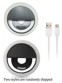 Luce ad anello portatile per smartphone, illuminazione per selfie in diretta streaming, luce da tavolo per make-up, fotografia ritratto, luce di riempimento,mini illuminatore per riprese all'aperto LED portatile e dimmerabile, luce video per fotocamere e videocamere per vlogging, adatta per foto, selfie, video, riunioni virtuali, interviste, dirette streaming, riunioni di famiglia, feste di Natale, perfetta per selfie e live streaming portatile.