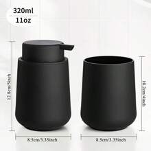 2 Piezas Juego de Accesorios de Baño que Incluye Dispensador de Jabón, Espumador, Soporte para Cepillo de Dientes, Vaso, Herramientas Prácticas de Baño, Accesorios de Baño