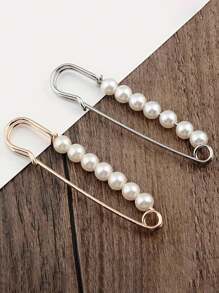 5pcs Golden Vintage Brooch Pin Set, Adjustable Waist Safety Pins, For Dresses And Jeans Clothing Decoration Dress Accessories Pin For Clothes Bag Charm School