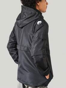 ANORAK URBAN CHAMELEON WINDCUT JACKET HOOD Autumn Spring Oversized Knot Zipper Men's - 黑色 - 查看 2