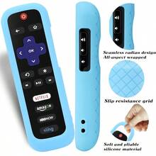 3 Pack Remote Cover For Roku TV Remote Control Battery Cover For  Hisense Roku TV Steaming Stick 4k 4K+ Roku Voice Remote Universal Silicone Sleeve Case With Glow In The Dark Blue Green Purple - 輝光藍色綠色紫色 - 查看 4