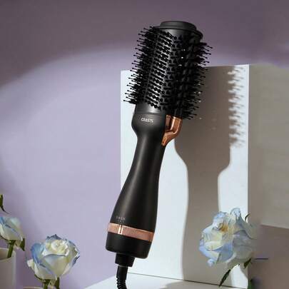 CRASTS Hair Dryer Brush, 3-Speed Temperature And Airflow Settings, Volumizing, Straight & Wavy Styling, 2-In-1 Blow Dryer And Brush