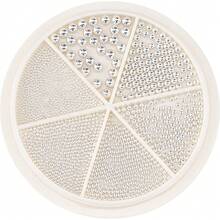 6 合 1 混合金属珠套装，用于美甲装饰，金色银白色美甲金属迷你珠，指甲鱼子酱珠 0.8-1.5 毫米 3D 设计珠宝，适用于指甲 DIY 装饰配件 6 种尺寸 - 彩色 - 查看 12