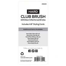 Mhaidaz  Hard Mini Wooden Club Hair Brush With Comb - Brown