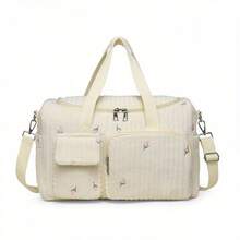 2025新款高品质波士顿风格韩版孕妇手提包大容量刺绣多功能孕妇旅行托特包单肩包 - 彩色 - 查看 9