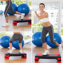 ACTIVE FOREVER Steppers For Exercise , Aerobic Step Board And Height Adjustable, Non-Slip Fitness Stepper Equipment For Exercise Workout Home Office - 78cm-三層-黑紅 - 查看 6