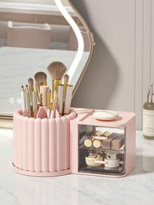 1PC 360 ° Rotating Cosmetics Transparent Storage Box Multifunctional Student Stationery Pen Holder Waterproof Dustproof Bathroom Storage Box Makeup Brush Desktop Storage Tube Large Capacity Detachable Desktop Storage Rack Rotating Pen Holder Desktop Dressing Table Skin Care Product Storage Rack,Gifts For Women,Christmas Gifts,Gift Ideas For Women,Room Decor - Multicolor - View 16