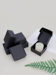 10/30pcs Mini Gift Boxes Black Kraft Paper Box Packaging Paper Box Gift Box Suitable For Holiday Party Gifts, Small Gift Boxes Suitable For Weddings, Birthdays, Christmas, Valentine's Day, Mother's Day, Bachelorette Parties, Party Supplies, Party Decorations - Black - View 10