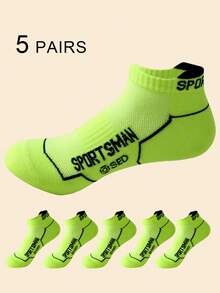 5 Pasang Kaos Kaki Pendek Olahraga Pria Berkualitas Tinggi, Bahan Jala Bernapas, Ukuran 39-44 - MultiWarna - View 12