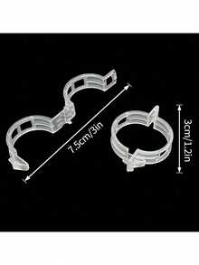 100pcs Tomato Clips, Plastic Trellis Clips, Plant Support Clips, Grape Vine Clips, Tomato Vines, Vegetable Plant Clips, Garden Clips, Seedling Fixing Clips, Make Plants Grow Upright And Healthier - White - View 3