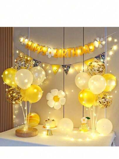 2 Sets Balloon Arch Kit, Table Balloon Stand With Self-Adhesive Base, Balloon Column Stand, Balloon Accessories, For Birthday Party, Wedding Anniversary