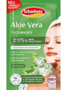 Schaebens Aloe Vera Face Mask - Refreshes, Reduces Redness And Irritation With Aloe Vera, Glycerin, And Hyaluronic Acid For All Skin Types.