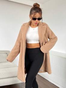 Damen Regular Fit Kuscheljacke, sanfte Ausstrahlung für den Winter