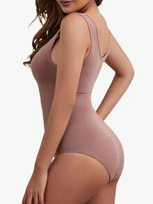 Cintinas Faja moldeadora con broche y correa gruesa - Marrón - Ver 3